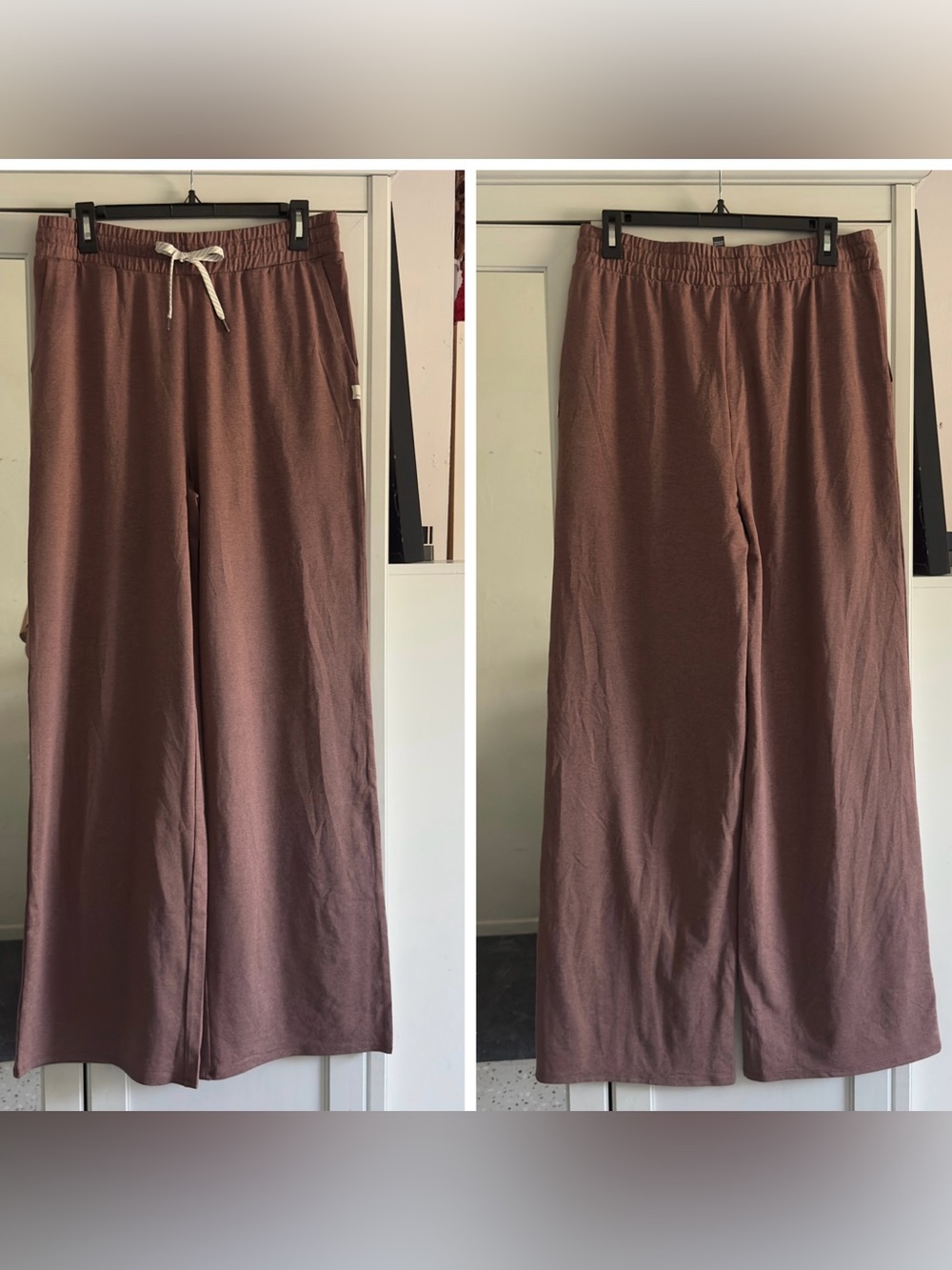 Vuori Halo Essential Wideleg Pant in Sable Heather Size Large